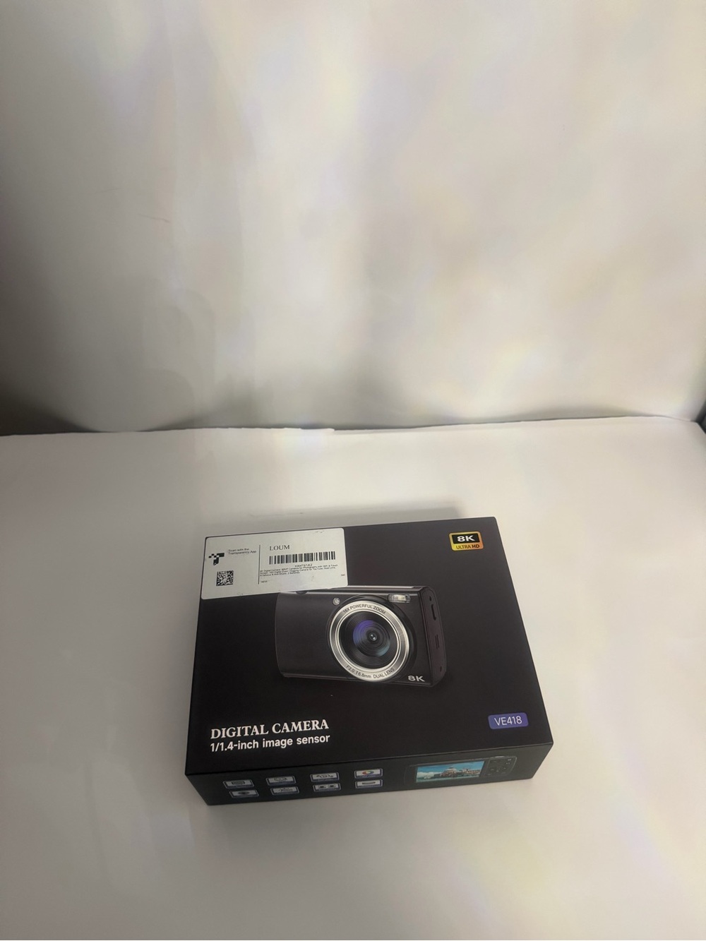 Black Digital Camera with 8K Recording - Compact VE418